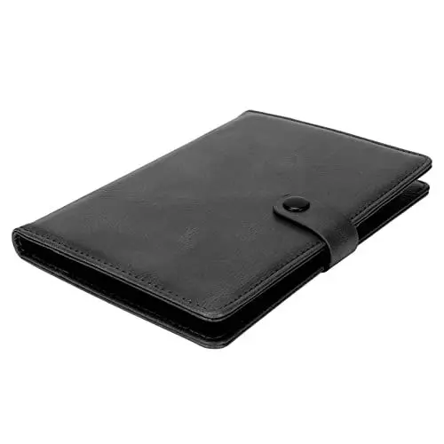 Produktbild: Gonetre Reisepasshülle, Reisepasshülle aus Pu-Leder, Reisebrieftasche, Tragbare Reisepasshülle Geschäftsreisen (Schwarz)