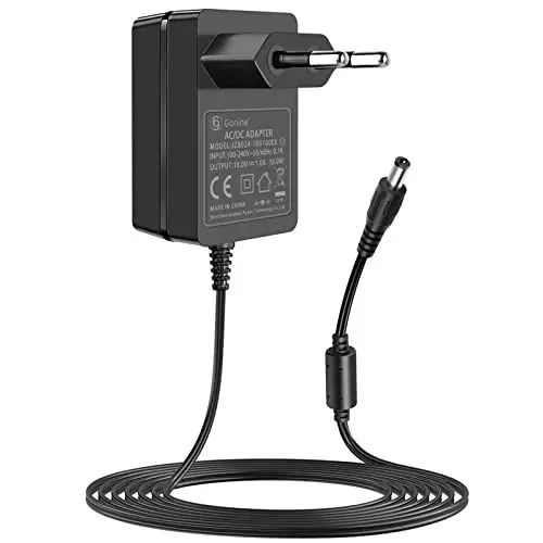 Produktbild: Gonine 18V 1A Netzteil für Gitarrenpedalboard, Center Negative Stecker