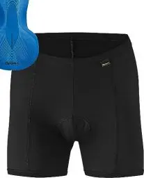 Produktbild: Gonso Sitivo U W, Damen Fahrradunterhose, Passt unter alle Rad-Shorts, Tights mit Sitivo Blue Sitzpolster mit Poron-Elementen, Enganliegende Passform, Schwarz/Blau, Gr. 42