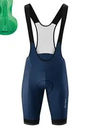 Produktbild: Gonso Sitivo Bib, Kurze Herren Träger-Radhose, Mit Sitivo Green Comfort Sitzpolster, Hohe Bewegungselastizität und Antirutsch-Silikon-Beingummi, Enganliegende Passform, Schwarz/Grün, Gr. XXL