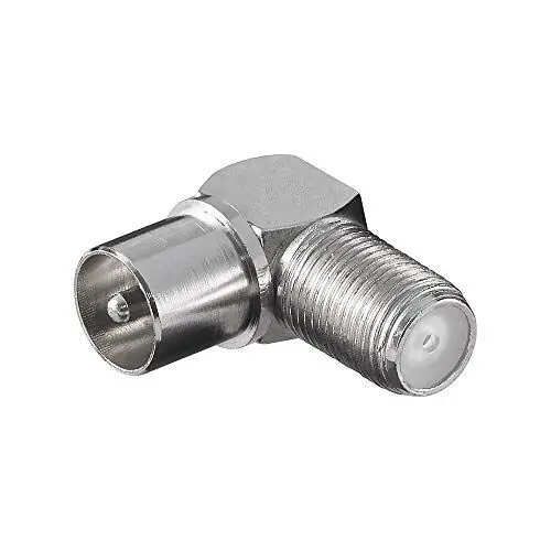Produktbild: Goobay 12236 Winkeladapter, F-Buchse > Koax-Stecker 90°