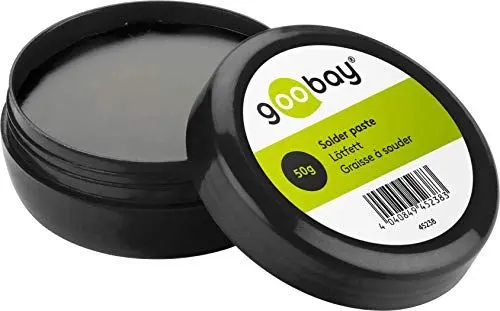 Produktbild: Goobay 45238 Lötpaste / Lotpaste (Solder Paste) SMD Lötfett Dose als Flussmittel zum Weichlöten zum Löten von oberflächenmontierbar Bauelemente, 50g