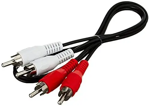 Produktbild: Goobay 50097 Stereo Cinchkabel 0,5m / 2x Cinch-Stecker auf 2x Cinchstecker / RCA Kabel Subwoofer Kabel für Blu Ray Verstärker HiFi Stereo / Cinch Kabel 0,5m / Schwarz