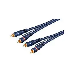 Produktbild: Goobay 50175 Car Cinchkabel 5m / 2x Cinch-Stecker auf 2x Cinchstecker Stereo / RCA Kabel / Subwoofer Kabel für Blu Ray Verstärker HiFi Stereo / Cinch Kabel 5m / Blau