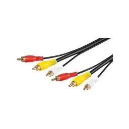 Produktbild: Goobay 50342 Composite Audio Video Anschlusskabel, 3x Cinch mit RG59 Videoleitung