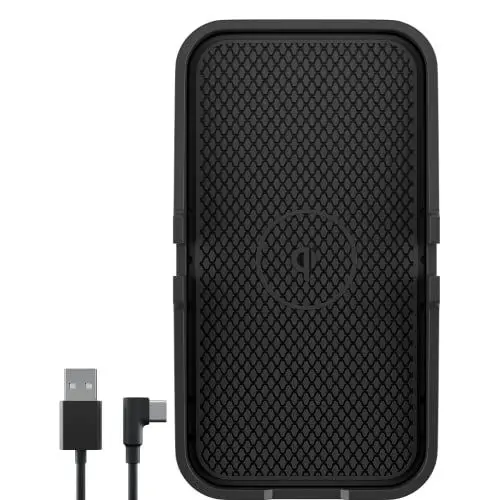 Produktbild: Goobay 60471 Kfz Wireless Charger 15W Qi Ladestation / kabelloses Ladegerät 15W / Induktive Ladestation Auto / Induktionsladegerät mit Handyhalter