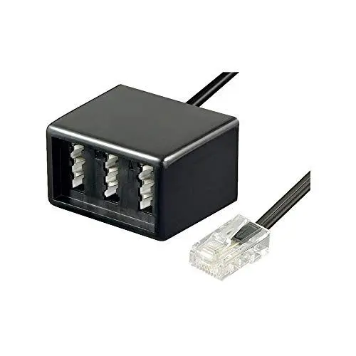 Produktbild: Goobay 68024 Telephone Adapter plug, black, 0.2 m - RJ45
