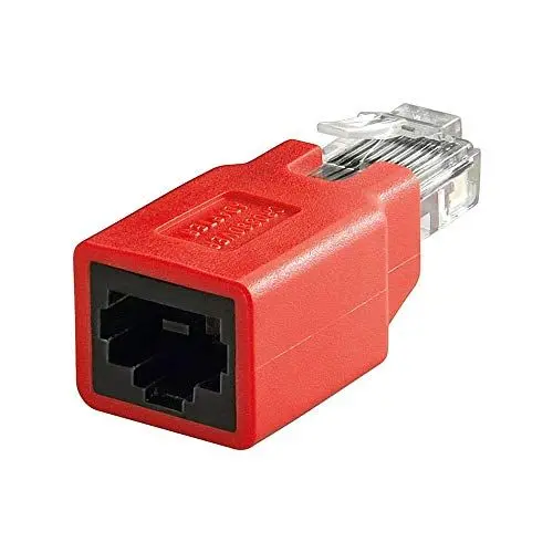 Produktbild: Goobay 68912 RJ45 Crossover Adapter, Rot, CAT 5e, RJ45-Stecker (8P8C) auf RJ45-Buchse (8P8C)
