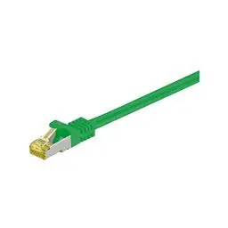 Produktbild: Goobay 91577 RJ45 Patchkabel CAT 6A S/FTP (PiMF) mit CAT 7 Rohkabel / 500 MHz Netzwerkkabel / Internetkabel RJ 45 Stecker / LAN Kabel / Grün 0,5m