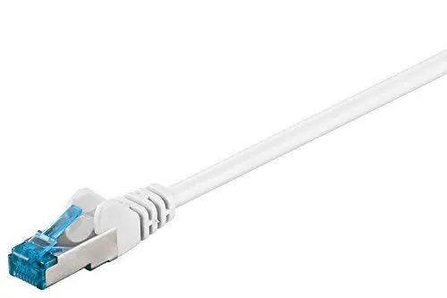 Produktbild: Goobay 92712 CAT 6a PatchKabel, EthernetKabel, doppelt geschirmt, S-FTP bis 10000 Mbits, 500 Mhz, halogenfrei Kupfer Kabel, RJ-45 Stecker, vergoldete Kontakte, 3m, Weiß