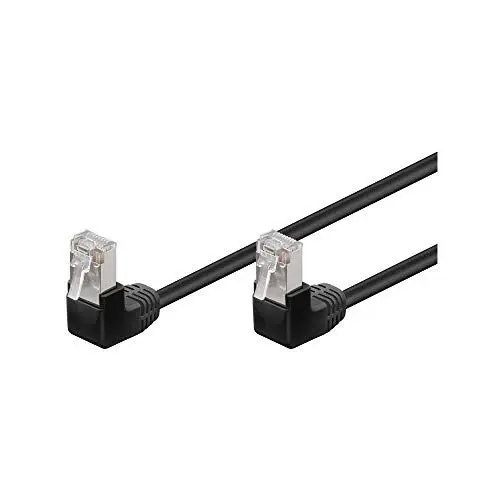 Produktbild: Goobay 96078 CAT 5e Patchkabel 2x 90° gewinkelt, F/UTP, Schwarz