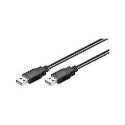 Produktbild: Goobay 96117 USB-A auf USB A 3.0 Ladekabel / Universal USB Kabel Typ A / Schnellladekabel 5 Gbits / Datenkabel Smartphone / 3fach Schirmung / Schwarz / 5m
