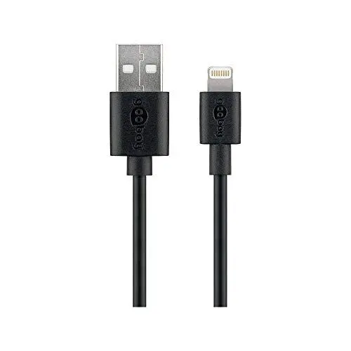 Produktbild: Goobay Lightning Kabel iPhone iPad Ladekabel MFi Apple zertifiziert, 1m schwarz