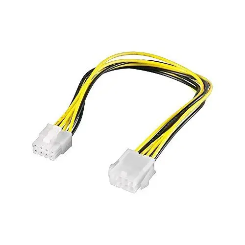 Produktbild: goobay 51361 Internes Stromkabel (8 Pin Stecker-Buchse) 0, 28m Schwarz