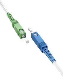 Produktbild: goobay 59617 Glasfaserkabel (FTTH) / Singlemode (OS2) Simplex/SC APC (8°) Stecker auf SC-UPC (8°) Stecker/Lichtwellenkabel / 0,5 Meter