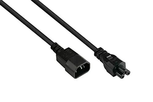 Produktbild: Good Connections P1405-S020 Kaltgeräteverlängerung, 2 m, C14 (gerade) an C5 (gerade), 0,75 mm² Schwarz