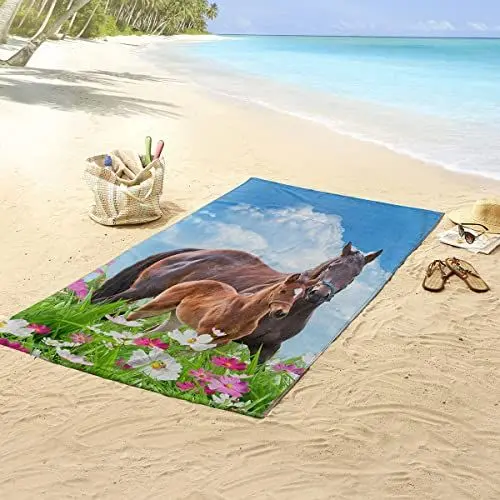 Produktbild: Good Morning Strandtuch Dora Pferd 75x150 cm