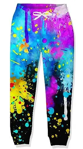 Produktbild: Goodstoworld Jogginghose Kinder Hosen Jungs Trainingshose Mädchen Sporthose Freizeithose Bunt Malerei Trainingsanzug Bottoms 3D Druck Hose 10-11 Jahre 150