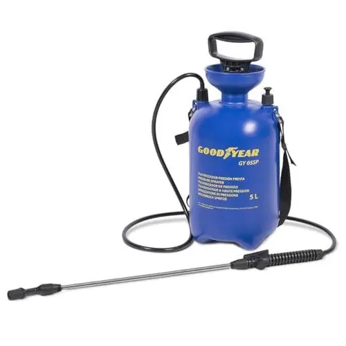 Produktbild: GoodYear - Manueller Drucksprüher, 5 Liter, verstellbare Messingdüse, 2 Bar, Mehrzwecksprüher für Garten, Obstgarten, Reinigung und Heimgebrauch