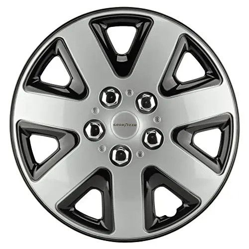 Produktbild: Goodyear Radzierblenden Flexo, Radkappen, 16 Zoll,Silber/Schwarz, 4 Stück, flexibles Material, für den perfekten Alufelgen-Look