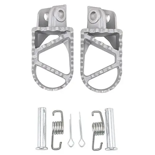 Produktbild: GOOFIT Motorrad 10mm Aluminium Fußrasten Ersatz für 50ccm 70ccm 90ccm 110ccm 125ccm Dirt Pitbike