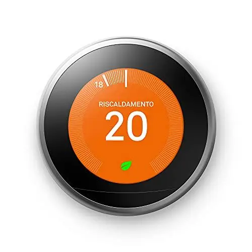Produktbild: Google Nest Learning Thermostat Edelstahl, vom Telefon gesteuert, hilft, Energie zu sparen, Einheitsgröße