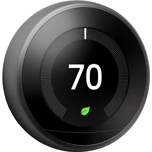 Produktbild: Google Nest Learning Thermostat der 3. Generation, schwarz — Intelligentes Thermostat — eine hellere Art, Energie zu sparen, schwarz