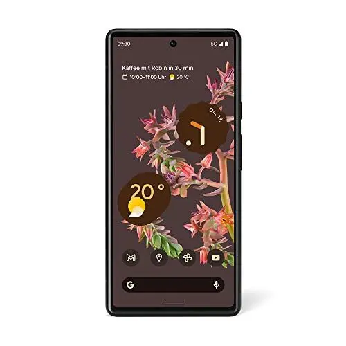 Produktbild: Google Pixel 6 – Android 5G Smartphone ohne SIM-Lock mit 50 Megapixel-Kamera und Weitwinkelobjektiv – (128 GB) – Stormy Black