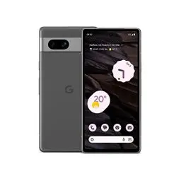 Produktbild: Google Pixel 7a und Ladegerät – 5G-fähiges-Android-Smartphone ohne SIM-Lock, mit Weitwinkelobjektiv sowie beeindruckender Akkulaufzeit – Charcoal