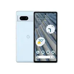 Produktbild: Google Pixel 7a und Ladegerät – 5G-fähiges-Android-Smartphone ohne SIM-Lock, mit Weitwinkelobjektiv sowie beeindruckender Akkulaufzeit – Sea