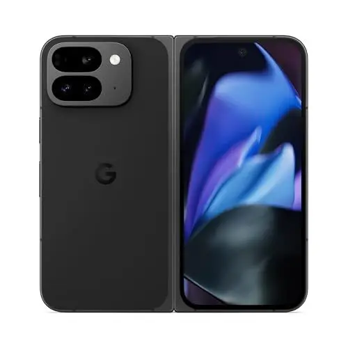 Produktbild: Google Pixel 9 Pro Fold – Android-Smartphone mit Gemini ohne SIM-Lock – fortschrittliches Dreifach-Rückkamerasystem – faltbares Display – Videos per Sprachbefehl steuern – Obsidian, 256GB