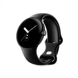 Produktbild: Google Pixel Watch – Android-Smartwatch mit Aktivitätsaufzeichnung – Smartwatch mit Herzfrequenz-Tracker – Edelstahlgehäuse in Matte Black mit Sportarmband in Obsidian, LTE