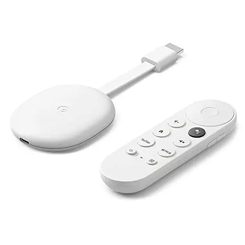 Produktbild: Google Zubehör PC und Laptops Marke Modell CHROMECAST 4K WiFi Bluetooth SPRACHSTEUERUNG Fernbedienung