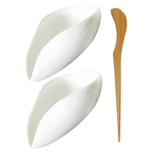 Produktbild: GOOHOCHY 1Satz Gongfu Zubehör Porzellan Teelöffel Chinesischer Teelöffel Teezubehör für Kaffeebohnen und Elegantes Teeset für Teeliebhaber