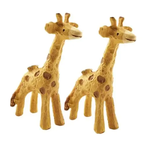Produktbild: GOOHOCHY 1 Paar Desktop-Handwerk Terrarium Tierspielzeug Handgefertigte Kinderzimmerstatue Puppenhaus-Giraffe-Modell Terrariendekorationen Kunsthandwerk Aus Kunstharz Hirsch Lebensmittel