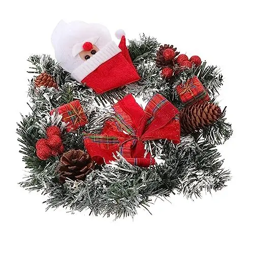 Produktbild: GOOHOCHY 1 STK Weihnachtskranz Grabkränze für den Friedhof Outdoor-Kranz Weihnachtsgirlande legstasy Wohnkultur Dekor Weihnachtskiefernkranz Weihnachtshauskranz Weihnachten schmücken ältere