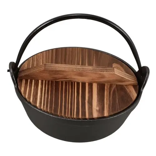 Produktbild: GOOHOCHY Hängetopf Zum Kochen Gusseisen-suppentopf Im Japanischen Stil Campingtopf Unbeschichtet Outdoor-kochausrüstung Eisen-Camping-kochgeschirr