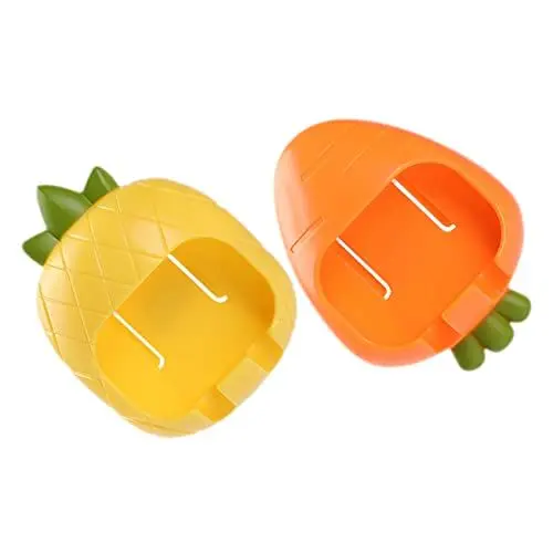 Produktbild: GOOHOCHY 2st Cartoon-steckerhalter Saugnapf Zahnpastahalter Elektrische Kinderzahnbürste Wandzahnbürstenhalter Elektrische Zahnbürsten Wand-zahnbürsten-organizer Plastik Orange