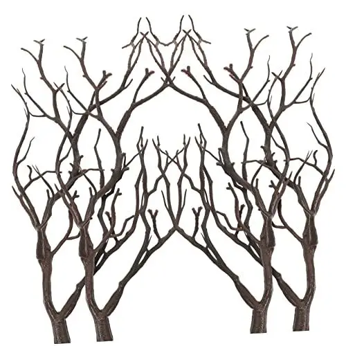 Produktbild: GOOHOCHY 4stücke Künstliche Deko-geweih Zweige Äste Für Halloween Und Weihnachten Dekorative Trockenäste Für Vasen Tisch Und Langlebig Und Bruchsicher Tiefbraun