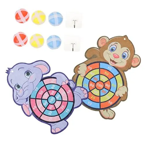 Produktbild: GOOHOCHY Dartspiel mit Klebball Satz für Kinder Interaktives Indoor Brettspiel Leichtes und Sicheres Wurfspielzeug mit Kartonoberfläche für Partys und Spielabende
