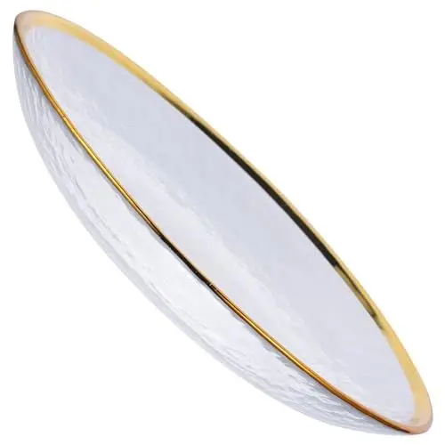 Produktbild: GOOHOCHY Glasschale graceling Salatteller Serviertablett für Speisen Teller zum Servieren von Speisen Tablettgeschirr Snack Platte Frühstücksteller Speiseteller 15c Glasteller