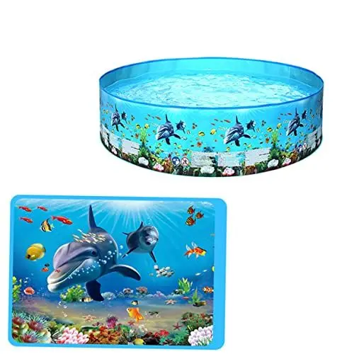Produktbild: GOOHOCHY Pool Rund aus Robustem Bunter Outdoor Wasserspaß für Mädchen Haushalts Schwimmbecken für Abkühlen im Sommer