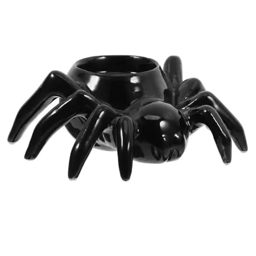 Produktbild: GOOHOCHY Keramischer Spinnen-kerzenhalter Halloween- Spinnennetz-tischdekoration