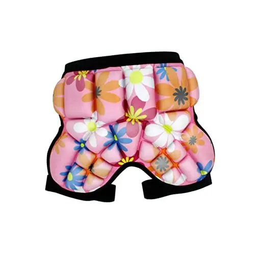 Produktbild: GOOHOCHY Verstellbare Kinder Hüftpolster Shorts Leicht Schutz Für Skaten Snowboarden Hockey Fußball Rollschuhlaufen Rosa 1 Teilig