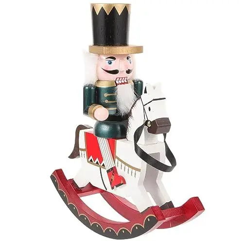 Produktbild: GOOHOCHY 30cm Nussknacker Soldat Dekoration Holz Kunsthandwerk Holz Nussknacker Figur Für Weihnachten Decor