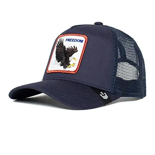 Produktbild: Goorin Bros. Unisex-Erwachsene The Farm Adjustable Mesh Trucker Hat for Men and Women Baseballkappe, Marineblau (Freedom Truckin), Einheitsgröße