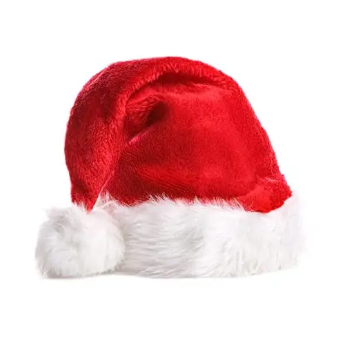 Produktbild: Goosevivi Christmas Hat Weihnachtsmütze, Weihnachtsmützen Erwachsene, Weiche und Bequeme Samt Weihnachtsmützen, Festliche Partyartikel für Weihnachten und Neujahr