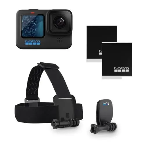 Produktbild: GoPro HERO11 Black Bundle – inklusive HERO11 Black Kamera, Kopfband + QuickClip und Enduro-Akku (insgesamt 2)