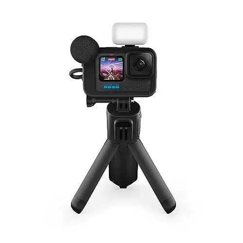 Produktbild: GoPro HERO12 Black Creator Edition – enthält HERO12 Black, Volta (Batteriegriff, Stativ, Fernbedienung), Media Mod, Light Mod, Enduro-Akku und Tragetasche, 1080p