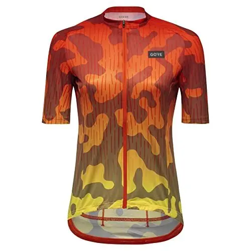 Produktbild: GORE WEAR Atmungsaktives Damen Fahrrad-Trikot, Rain Camo, Schneller Feuchtigkeitstransport, Mit Taschen, Kurzarm Fahrrad-Shirt